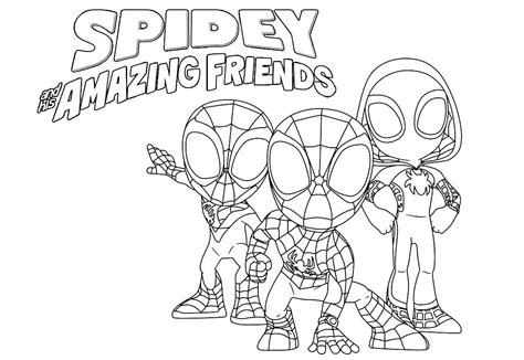 spidey and his amazing friends coloring pages